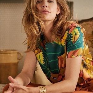 Sezane Warry Blouse in Amazone Print